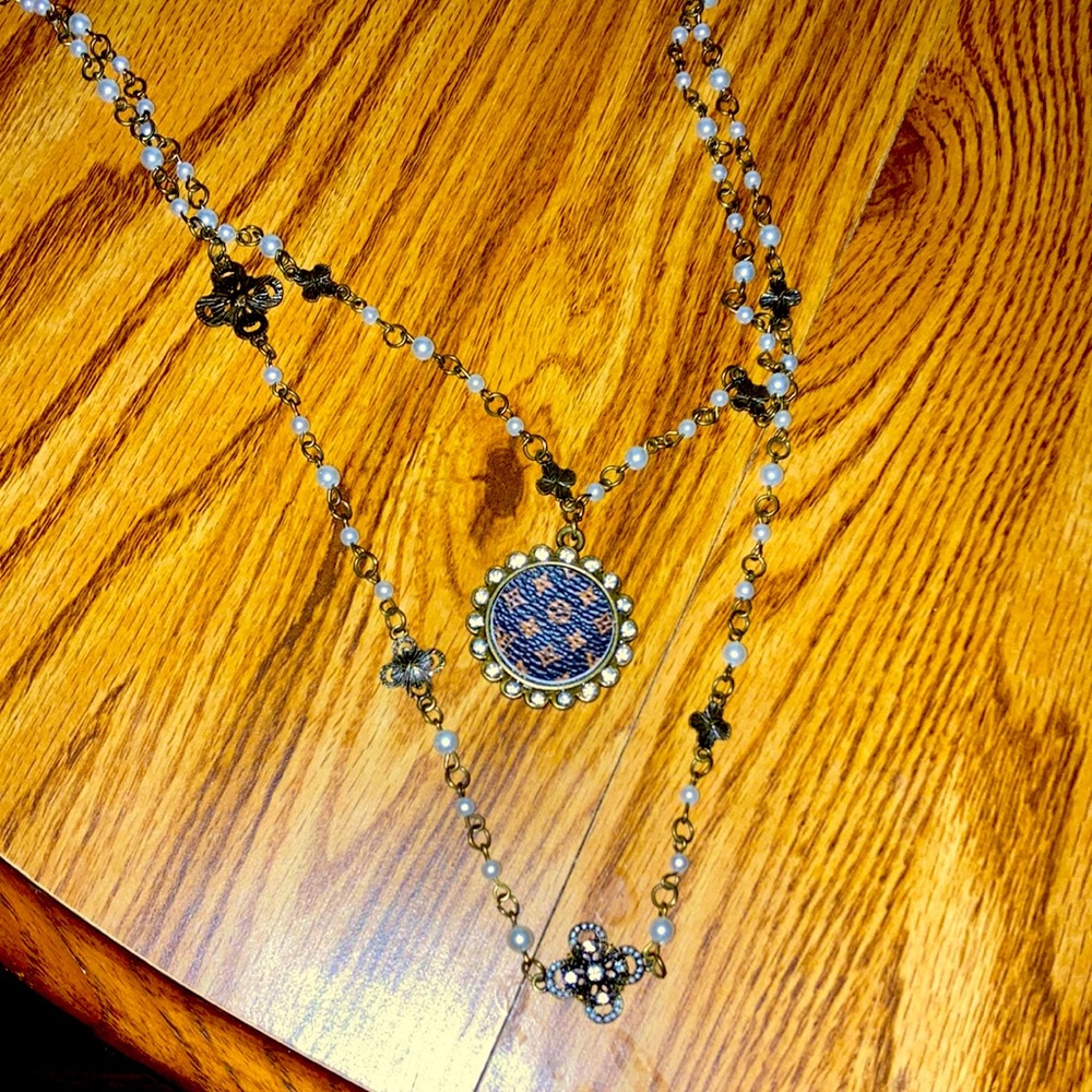 Long upcycled necklace